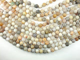 Matte Bamboo Leaf Agate, 8mm Round Beads-Gems: Round & Faceted-BeadXpert