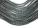 Matte Black Onyx Beads, 8mm Round Beads-with polished line-Gems: Round & Faceted-BeadXpert