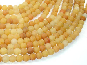Matte Yellow Aventurine Beads, 6mm, Round Beads-Gems: Round & Faceted-BeadXpert