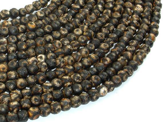 Crackle Tibetan Agate, 6mm Round Beads-Agate: Round & Faceted-BeadXpert