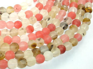 Matte Fire Cherry Quartz Beads, 8mm Round Beads-Gems: Round & Faceted-BeadXpert