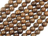 Gold Phoebe Ebony Beads, Gold Wire Sandalwood, 8mm Round Beads-Wood-BeadXpert