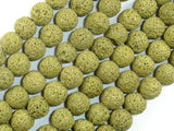 Peridot color Lava Beads, 10mm Round Beads-Gems: Round & Faceted-BeadXpert