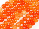 Agate Beads-Orange, 8mm(8.3mm) Round-Agate: Round & Faceted-BeadXpert