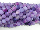Frosted Matte Agate - Purple, 6mm Round Beads-Agate: Round & Faceted-BeadXpert