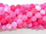 Frosted Matte Agate Beads-Pink, 8mm Round Beads-Agate: Round & Faceted-BeadXpert