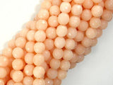 Jade Beads, Peach, 8mm Faceted Round-Gems: Round & Faceted-BeadXpert