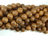 Wenge Wood Beads, 10mm Round Beads, 42 Inch-Wood-BeadXpert