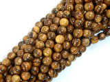 Vietnam Qinan Sandalwood Beads, 6mm(6.3mm) Round Beads, 25 Inch-Wood-BeadXpert