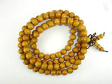 Yellow Wood Beads, Nangka Wood Beads, 8mm(7.8mm) Round Beads, 32 Inch-Wood-BeadXpert