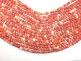 Matte Banded Agate Beads, Red & Orange, 6mm Round Beads-Agate: Round & Faceted-BeadXpert