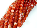 Banded Agate Beads, Red & Orange, 6 mm Round-Agate: Round & Faceted-BeadXpert