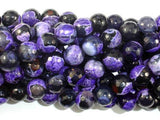 Agate Beads, Purple & Black, 10mm Faceted-Agate: Round & Faceted-BeadXpert