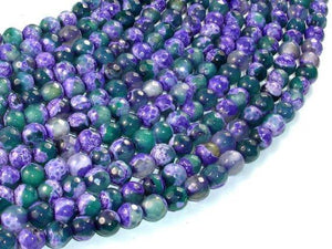 Agate Beads, Purple & Green, 6mm Faceted, 14.5 Inch-Agate: Round & Faceted-BeadXpert