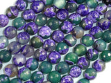 Agate Beads, Purple & Green, 8mm Faceted-Agate: Round & Faceted-BeadXpert