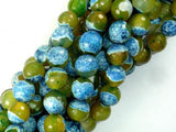 Agate Beads, Blue & Green, 10mm Faceted Round-Agate: Round & Faceted-BeadXpert