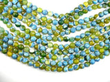 Agate Beads, Blue & Green, 10mm Faceted Round-Agate: Round & Faceted-BeadXpert