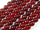 Red Jade Beads, Faceted Round, 10mm-Gems: Round & Faceted-BeadXpert