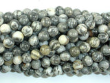 Gray Picture Jasper Beads, 6mm Round Beads-Gems: Round & Faceted-BeadXpert