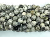 Gray Picture Jasper Beads, 8mm Round Beads-Gems: Round & Faceted-BeadXpert