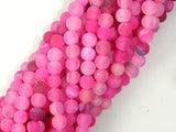 Frosted Matte Agate - Pink, 4mm Round Beads-Agate: Round & Faceted-BeadXpert