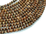 Tibetan Agate, 6mm Round Beads-Agate: Round & Faceted-BeadXpert