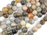 Bamboo Leaf Agate, 10mm (10.3 mm) Round Beads-Gems: Round & Faceted-BeadXpert