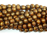 Gold Coral Beads, 8mm Round Beads, Mala Beads-Gems: Round & Faceted-BeadXpert