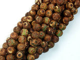 Matte Tibetan Agate, Crackle Agate, 8mm Round Beads-Agate: Round & Faceted-BeadXpert
