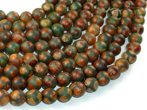 Tibetan Agate Beads, 8mm Round Beads-Agate: Round & Faceted-BeadXpert