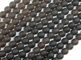 Matte Smoky Quartz Beads, 6mm Round Beads-Gems: Round & Faceted-BeadXpert