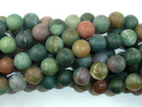 Matte Indian Agate Beads, Fancy Jasper Beads, 10mm Round Beads-Gems: Round & Faceted-BeadXpert