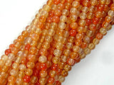 Carnelian Beads, Orange, 4mm (4.4mm) Round Beads-Agate: Round & Faceted-BeadXpert