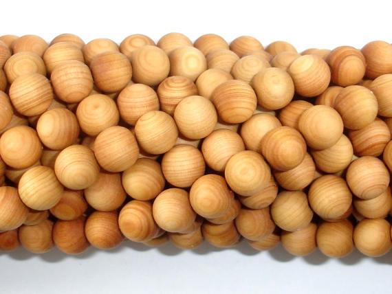 Cedar Wood Beads, Thuja Sutchuenensis, 8mm, Round-Wood-BeadXpert