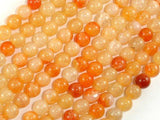 Dragon Vein Agate Beads, Orange, 6mm Round Beads-Agate: Round & Faceted-BeadXpert