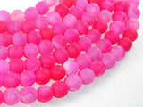Frosted Matte Agate Beads, Pink, 10mm Round-Agate: Round & Faceted-BeadXpert
