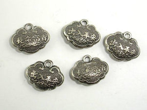 Lock Charms, Zinc Alloy, Antique Silver Tone 20pcs-Metal Findings & Charms-BeadXpert