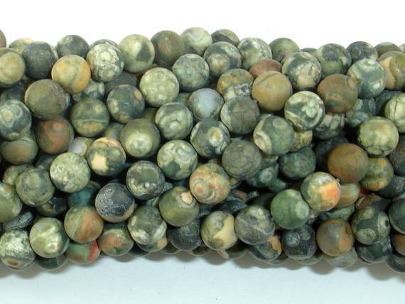 Matte Rhyolite Beads, 6mm, Round Beads-Gems: Round & Faceted-BeadXpert
