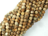 Matte Picture Jasper Beads, 4mm, Round Beads-Gems: Round & Faceted-BeadXpert
