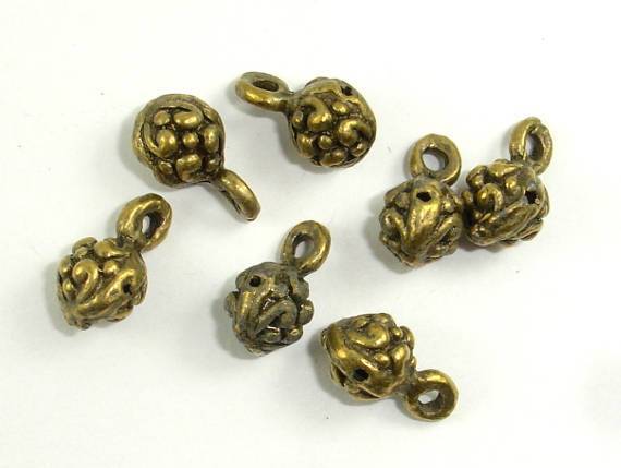 Metal Charms, Zinc Alloy, Antique Brass 20pcs-Metal Findings & Charms-BeadXpert