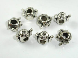 Kettle Spacer, Metal Beads, Large Hole Spacer, Zinc Alloy 10pcs-Metal Findings & Charms-BeadXpert