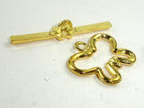 Butterfly Toggle Clasps , Gold Tone, Ring 4 sets-Metal Findings & Charms-BeadXpert