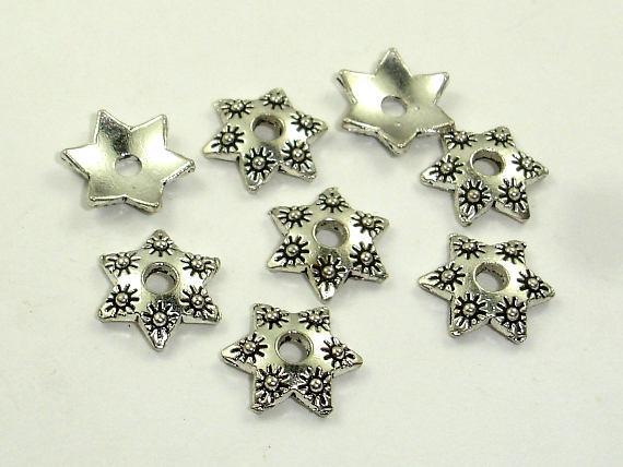 Bead Caps, Jewelry Findings, Zinc Alloy, Antique Silver Tone-Metal Findings & Charms-BeadXpert