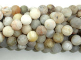 Matte Bamboo Leaf Agate, 10mm Round Beads-Gems: Round & Faceted-BeadXpert