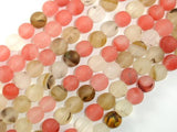 Matte Fire Cherry Quartz Beads, 8mm Round Beads-Gems: Round & Faceted-BeadXpert