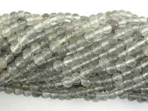 Gray Quartz Beads, 4mm Round Beads-Gems: Round & Faceted-BeadXpert
