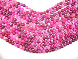 Matte Banded Agate Beads, Fuchsia Agate, 8mm Round Beads-Agate: Round & Faceted-BeadXpert
