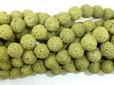 Peridot color Lava Beads, 10mm Round Beads-Gems: Round & Faceted-BeadXpert