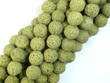Peridot color Lava Beads, 10mm Round Beads-Gems: Round & Faceted-BeadXpert