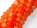 Agate Beads-Orange, 8mm(8.3mm) Round-Agate: Round & Faceted-BeadXpert